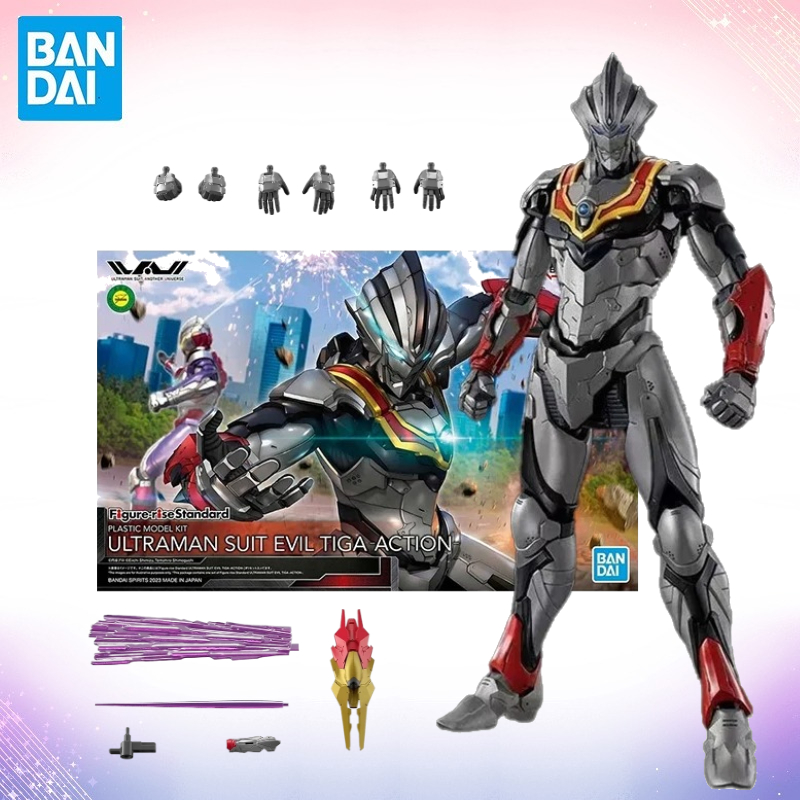 Model Kit Ultraman Tiga - Bandai Orijinal Orijinal Kutulu Ultraman Model