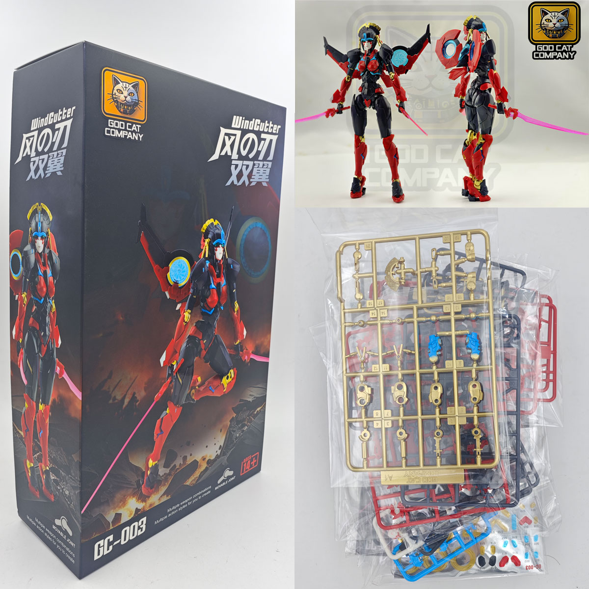 Model Kit Waifu - STOKTA Tanrı Kedi Şirketi Dönüşüm Rüzgar