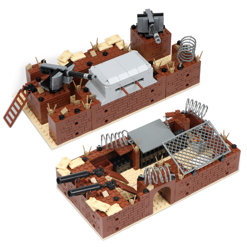 Model Kit Ww2 - Sıcak WW2 Askeri Siper Bunker Savunma