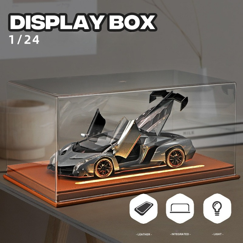 Model Kit Display - Akrilik Ekran Kutusu Işık ile 1:24