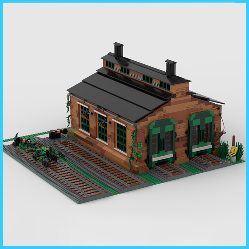Model Kit Train - MOC Kullanılmayan Tren Barınağı Mimari Modeli