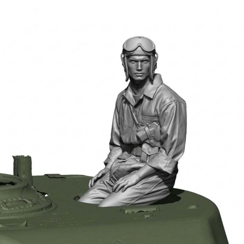 Model Kit Ww2 - 1/16 Ölçekli Döküm Reçine Figürü Montajlı