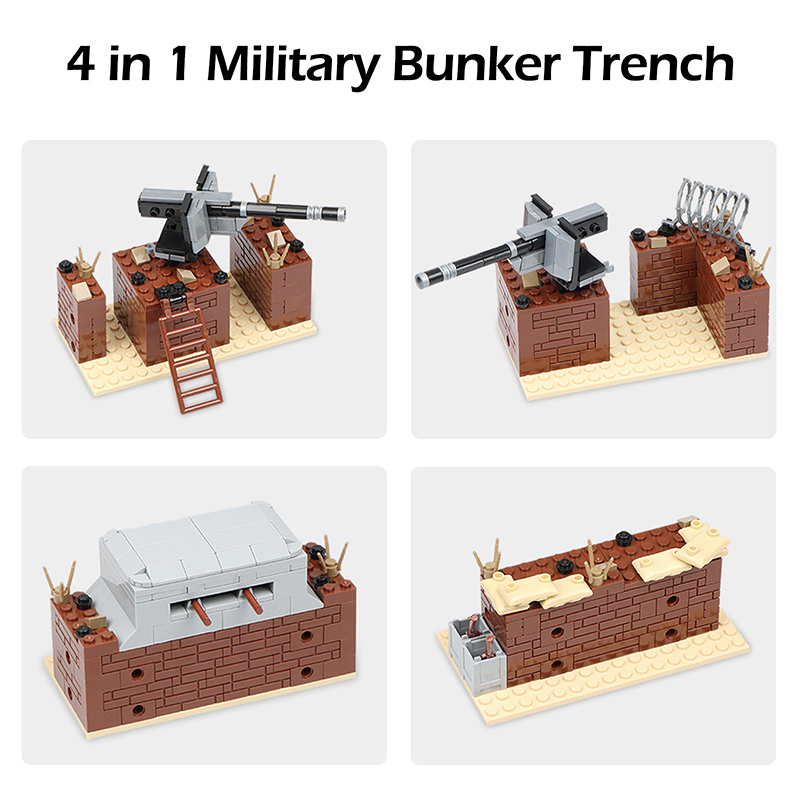 Sıcak WW2 Askeri Siper Bunker  - Model Kit Ww2 incelemesi ve fiyatı