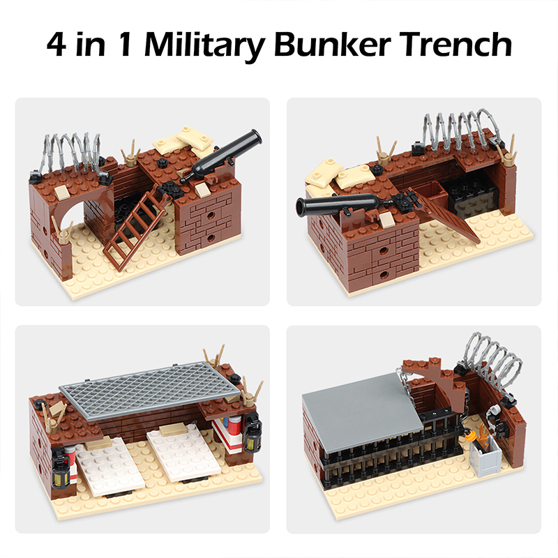 Sıcak WW2 Askeri Siper Bunker  - Model Kit Ww2 incelemesi ve fiyatı