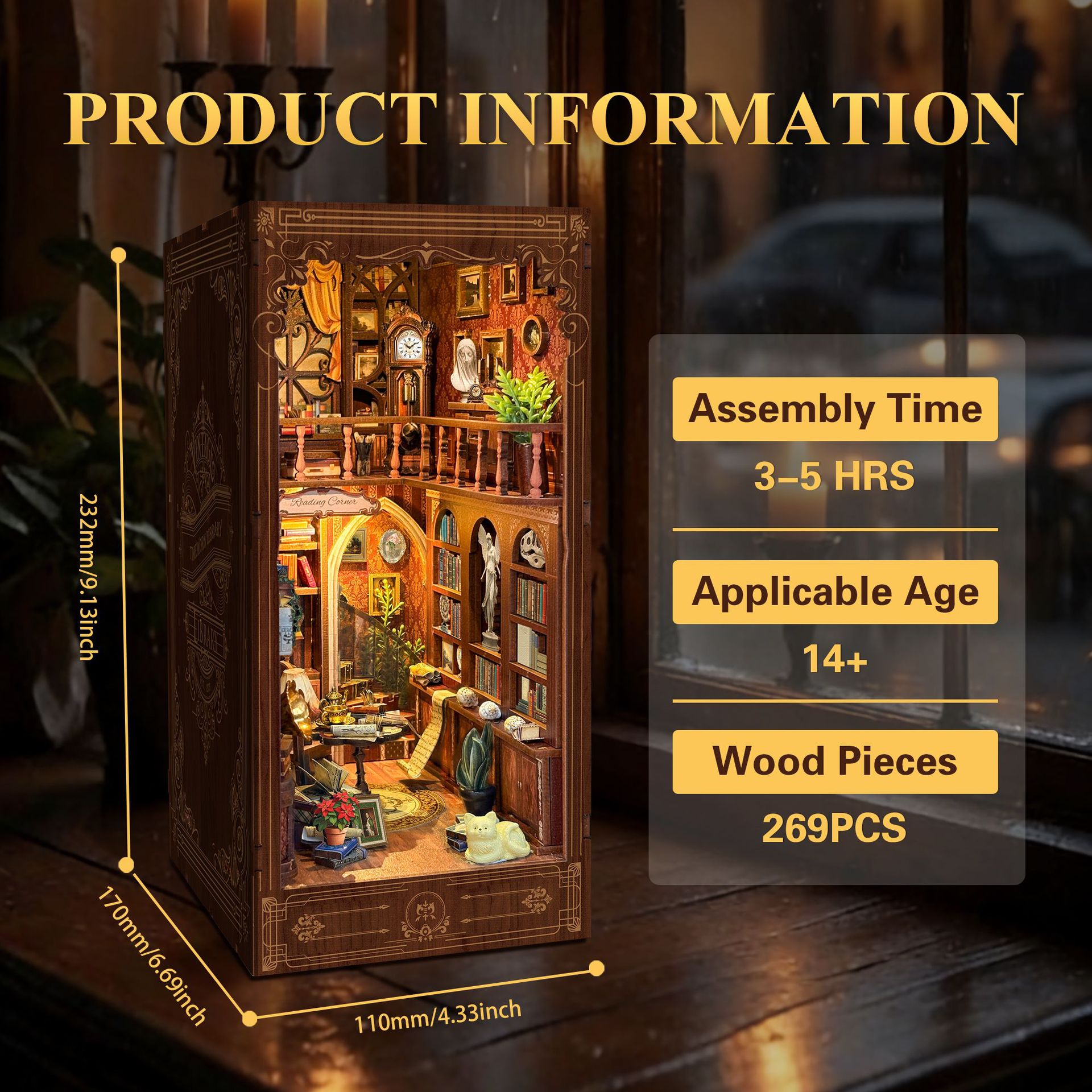 1:12 Ölçekli Timeworn Kütüphan - Model Kit Vintage incelemesi ve fiyatı